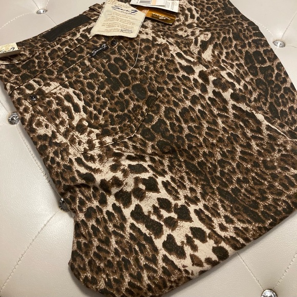 Seven7 Luxe Brown Leopard Print Skinny Jeans Size 14 - Picture 3 of 12